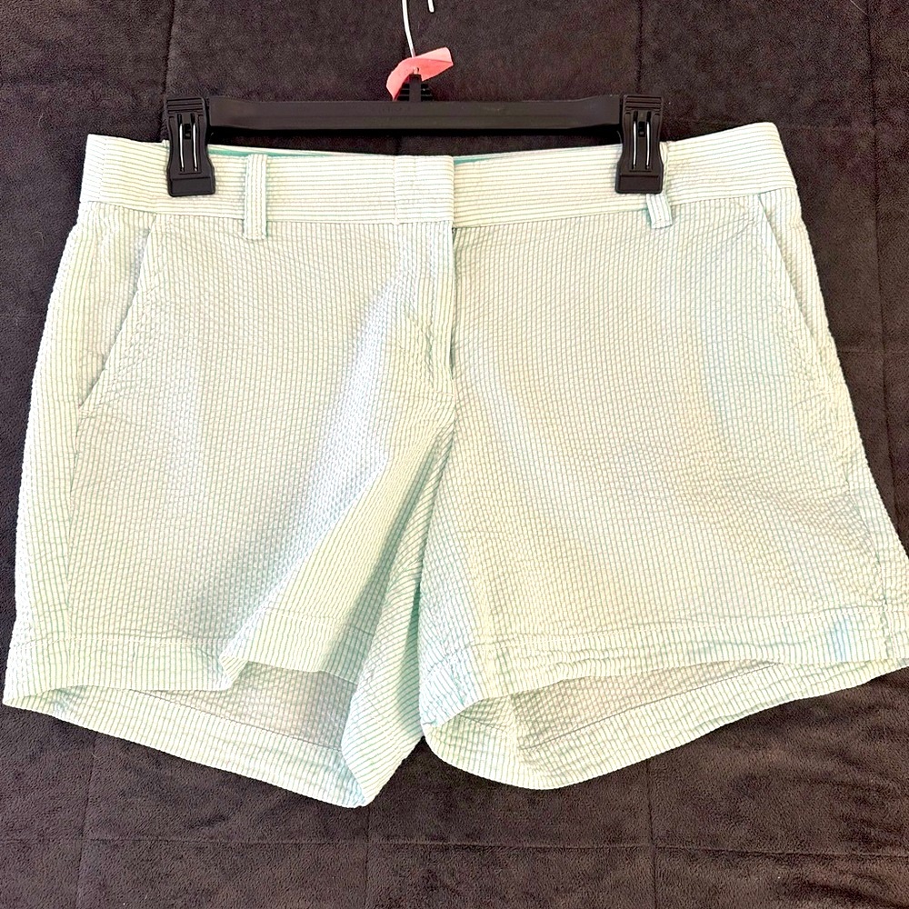Very Nice Turquoise J.Crew Seersucker Shorts